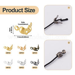 480Pcs 6 Colors Jewelry Iron Bead Tips&nbsp;IFIN-PJ0001-02