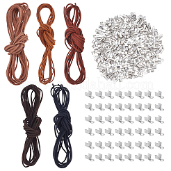 5Pcs 5 Colors Flat Faux Suede Cord&nbsp;LW-CY0001-01