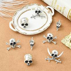 8Pcs 4 Styles Halloween Alloy Lapel Pin Backs for Backpack Clothes&nbsp;JEWB-CJ0003-46