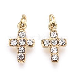 316 Surgical Stainless Steel Tiny Cross Charms&nbsp;STAS-F256-023D-G