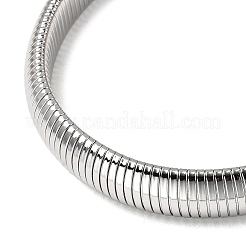 Non-Tarnish 304 Stainless Steel Flat Snake Chain Necklaces for Women&nbsp;NJEW-U049-01P-01