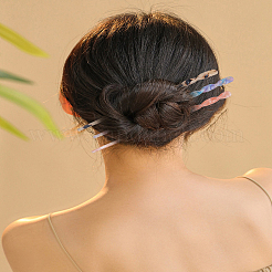 3Pcs 3 Colors Cellulose Acetate(Resin) Hair Sticks&nbsp;OHAR-LP0002-43
