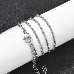 304 Stainless Steel Rope Chain Necklaces&nbsp;NJEW-Z084-02P-02