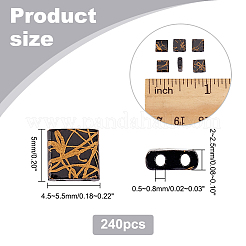 240Pcs 2-Hole Glass Seed Beads&nbsp;SEED-PH0001-75