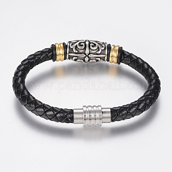 Braided Leather Cord Bracelets&nbsp;BJEW-H560-33