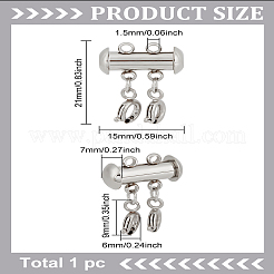 1PC 304 Stainless Steel Slide Lock Clasps&nbsp;FIND-LP0003-49B