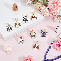 14Pcs 7 Styles Alloy Enamel Stethoscope Pendant Decorations&nbsp;HJEW-ME00152