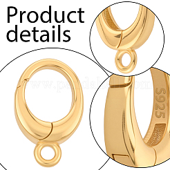 2Pcs 925 Sterling Silver Spring Gate Rings&nbsp;STER-SC0001-62