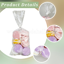 100Pcs Christmas Snowflake Printed OPP Cellophane Candy Packaging Bags&nbsp;ABAG-GF0001-41A