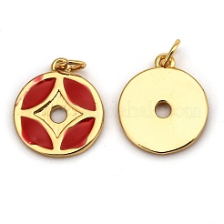 Brass Enamel Charms&nbsp;KK-B026-21G