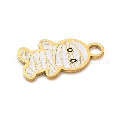 304 Stainless Steel Enamel Halloween Theme Pendants&nbsp;STAS-Z164-03G-06