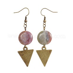 Natural Indian Agate Dangle Earrings&nbsp;EJEW-JE02973-01