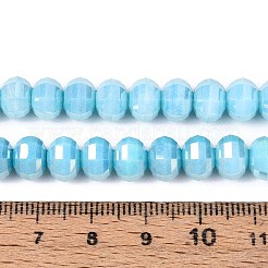 Anti-Tarnish Electroplate Glass Beads Strands&nbsp;GLAA-T025-8mm-19H