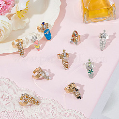 10Pcs 10 Styles Alloy Women Fingernail Rings&nbsp;MRMJ-ME0001-22