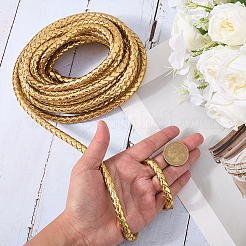 5M Braided Round PU Leather Jewelry Cord&nbsp;OCOR-GF0004-96B-03