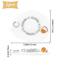 Gesso Irregular Jewelry Display Plate&nbsp;DJEW-WH0015-97A