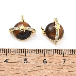Natural Tiger Eye Pendants&nbsp;KK-B129-13G-01