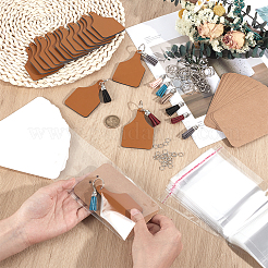 DIY PU Leather Label Tags Keychain Making Kits&nbsp;DIY-OC0014-34