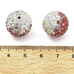 Gradient Color Design Polymer Clay Rhinestone Beads&nbsp;CLAY-NH0001-03G