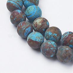 Natural Chrysocolla Round Bead Strands&nbsp;G-G969-4mm