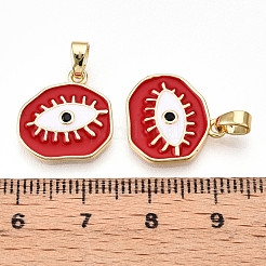 Brass Micro Pave Cubic Zirconia Pendants&nbsp;KK-T070-68C
