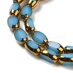 Electroplate Opaque Color Glass Beads Strands&nbsp;EGLA-Q127-A01-02D