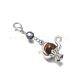 8Pcs Teapot Natural Gemstone Pendant Decorations&nbsp;HJEW-JM04086