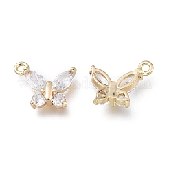 Brass Micro Clear Cubic Zirconia Pendants&nbsp;X-ZIRC-H101-04G