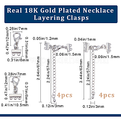 8Pcs 2 Size Brass Chain Extenders&nbsp;FIND-BBC0002-70P