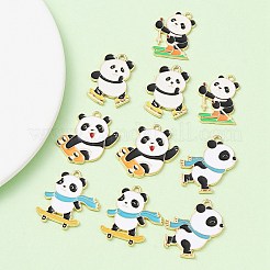 10Pcs 5 Style Rack Plating Alloy Enamel Pendants&nbsp;ENAM-YW0003-59