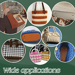 4Pcs 4 Colors PU Leather Oval Bottom&nbsp;DIY-PH0029-28B