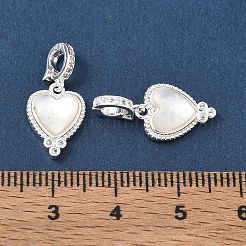 Brass Micro Pave Clear Cubic Zirconia Pendants&nbsp;CU-CBA746B-02S