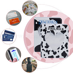 2 Books 2 Colors 3 Inch PVC Mini Love Heart Hollow Photocard Holder Book&nbsp;AJEW-CP0005-84