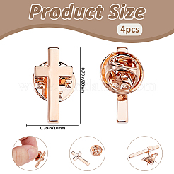 4Pcs Brass Lapel Pin Backs for Backpack Clothes&nbsp;JEWB-FH0002-42