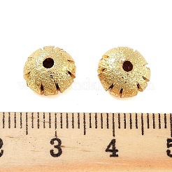Texture Brass Beads&nbsp;KK-S379-02G-B