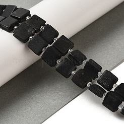 Natural Black Stone Beads Strands&nbsp;LS-G-L596-A11-01