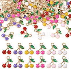 60Pcs 6 Colors Alloy Enamel Charms&nbsp;FIND-TA0002-31