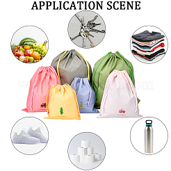 6Pcs 3 Sizes 2 Colors Polyethylene Waterproof Drawstring Storage Bags&nbsp;ABAG-CN0001-47