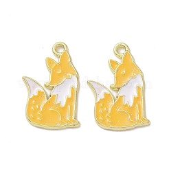 Christmas Theme Rack Plating Alloy Enamel Pendants&nbsp;PALLOY-O109-23LG