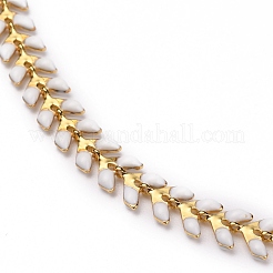 Brass Enamel Cobs Chain Necklaces&nbsp;NJEW-JN03206