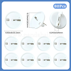 80Pcs Plastic Brooch Base Settings&nbsp;KY-SC0002-39A