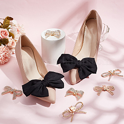 8Pcs 4 Styles Detachable Alloy Rhinestone Shoe Buckle Clips&nbsp;FIND-HY0003-90G