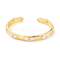 Colorful Evil Eye Cubic Zirconia Cuff Bangle&nbsp;BJEW-D448-26G-RS