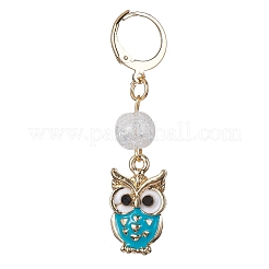 Owl Alloy Enamel Pendant Decorations&nbsp;HJEW-JM01278