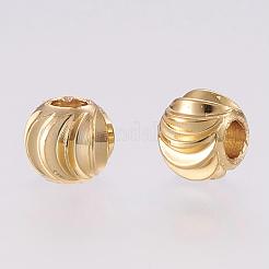 Brass Spacer Beads&nbsp;KK-G312-01G-5mm-G