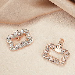Alloy Crystal Rhinestone Shoe Buckle Clips&nbsp;FIND-WH0021-88KCG