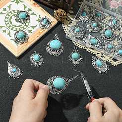 20Pcs 10 Styles Tibetan Style Alloy Chandelier Component Links&nbsp;FIND-CJ0002-36