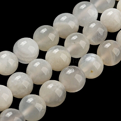 Natural White Moonstone Beads Strands&nbsp;X-G-F306-05AB-6mm-01