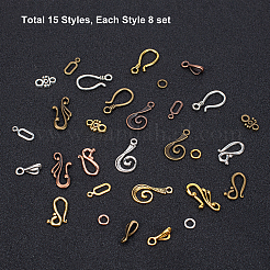 Tibetan Style Hook and Eye Clasps&nbsp;TIBE-PH0005-13