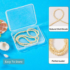 1 Strand Natural Trochus Shell Rondelle Beads Strands&nbsp;SSHEL-TA0001-16B